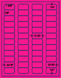 1,000 Fluorescent Pink Laser Only sheets with Permanent adhesive