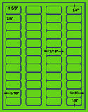 1,000 Fluorescent Green Laser Only sheets with Permanent adhesive