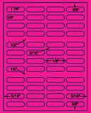 1,000 Fluorescent Pink Laser Only sheets with Permanent adhesive