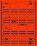 1,000 Fluorescent Red Laser Only sheets with Permanent adhesive