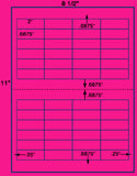 US3845 -2''x.6875''-48 up on a 8 1/2" x 11" label sheet.
