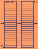 1,000 Fluorescent Orange Laser Only sheets wtih Permanent adhesive