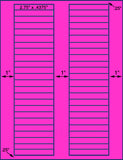 1,000 Fluorescent Pink Laser Only sheets with Permanent adhesive