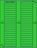 1,000 Fluorescent Green Laser Only sheets with Permanent adhesive