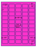 1,000 Fluorescent Pink Laser Only sheets with Permanent adhesive