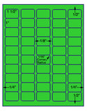 1,000 Fluorescent Green Laser Only sheets with Permanent adhesive