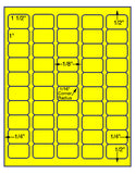 1,000 Fluorescent Yellow Laser Only sheets with Permanent adhesive