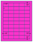 1,000 Fluorescent Pink Laser Only sheets with Permanent adhesive