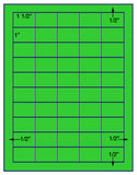 1,000 Fluorescent Green Laser Only sheets with Permanent adhesive