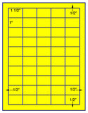 1,000 Fluorescent Yellow Laser Only sheets with Permanent adhesive