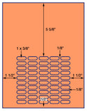 1,000 Fluorescent Orange Laser Only sheets wtih Permanent adhesive