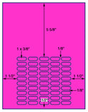 1,000 Fluorescent Pink Laser Only sheets with Permanent adhesive
