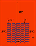 1,000 Fluorescent Red Laser Only sheets with Permanent adhesive