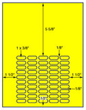 1,000 Fluorescent Yellow Laser Only sheets with Permanent adhesive