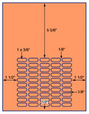 US3861-1''x3/8''-50 up on a 8 1/2" x 11" label sheet.