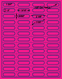 1,000 Fluorescent Pink Laser Only sheets with Permanent adhesive