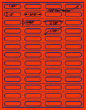 1,000 Fluorescent Red Laser Only sheets with Permanent adhesive