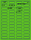 1,000 Fluorescent Green Laser Only sheets with Permanent adhesive