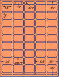 1,000 Fluorescent Orange Laser Only sheets wtih Permanent adhesive
