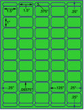 1,000 Fluorescent Green Laser Only sheets with Permanent adhesive