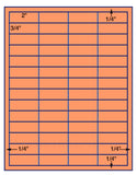 1,000 Fluorescent Orange Laser Only sheets wtih Permanent adhesive