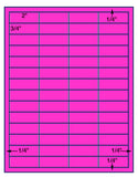 1,000 Fluorescent Pink Laser Only sheets with Permanent adhesive
