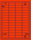 1,000 Fluorescent Red Laser Only sheets with Permanent adhesive