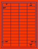 US3880-2''x3/4''-56 up on a 8 1/2" x 11" label sheet.