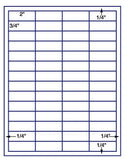 US3880-2''x3/4''-56 up on a 8 1/2" x 11" label sheet.