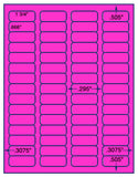 1,000 Fluorescent Pink Laser Only sheets with Permanent adhesive