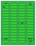 1,000 Fluorescent Green Laser Only sheets with Permanent adhesive