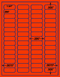 1,000 Fluorescent Red Laser Only sheets with Permanent adhesive