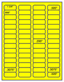 US3884-1 3/4''x2/3''-60 up on 8 1/2"x11" label sheet.