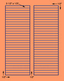 1,000 Fluorescent Orange Laser Only sheets wtih Permanent adhesive