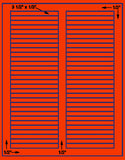 1,000 Fluorescent Red Laser Only sheets with Permanent adhesive