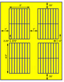 1,000 Fluorescent Yellow Laser Only sheets with Permanent adhesive