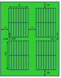 1,000 Fluorescent Green Laser Only sheets with Permanent adhesive