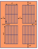 1,000 Fluorescent Orange Laser Only sheets wtih Permanent adhesive