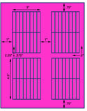 1,000 Fluorescent Pink Laser Only sheets with Permanent adhesive