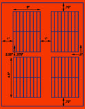 US3888-3/8''x2 1/4''-64 up on a 8 1/2" x 11" label sheet.
