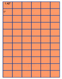 1,000 Fluorescent Orange Laser Only sheets wtih Permanent adhesive