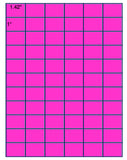 1,000 Fluorescent Pink Laser Only sheets with Permanent adhesive