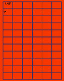 1,000 Fluorescent Red Laser Only sheets with Permanent adhesive