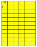 1,000 Fluorescent Yellow Laser Only sheets with Permanent adhesive