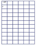 US3890-1.42'' x 1'' - 66 up on a 8 1/2" x 11" label sheet.