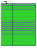 1,000 Fluorescent Green Laser Only sheets with Permanent adhesive