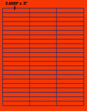 1,000 Fluorescent Red Laser Only sheets with Permanent adhesive