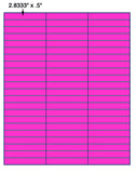 1,000 Fluorescent Pink Laser Only sheets with Permanent adhesive