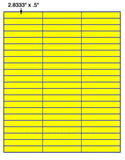 1,000 Fluorescent Yellow Laser Only sheets with Permanent adhesive