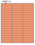 1,000 Fluorescent Orange Laser Only sheets wtih Permanent adhesive